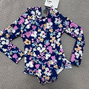 Floral Swimsuit 3/6m Long Sleeve